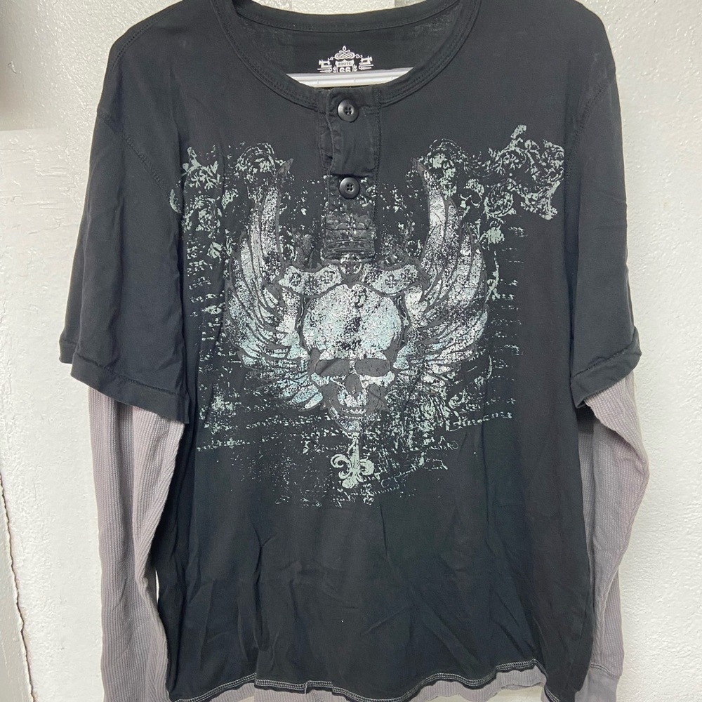 Route 66 Skull Long Sleeve Size Large